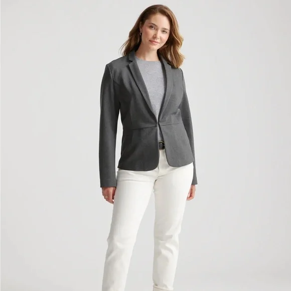 Quince Ultra-Stretch Ponte Blazer NAVY size small - Picture 5 of 5